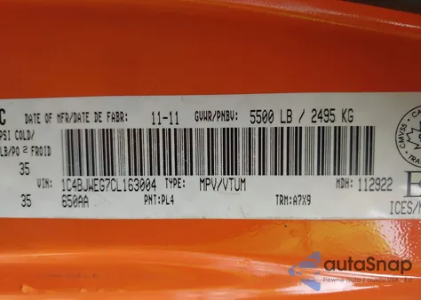 2012 Jeep Wrangler Unlimited Sahara z USA, uszkodzony, nr VIN 1C4BJWEG7CL163004